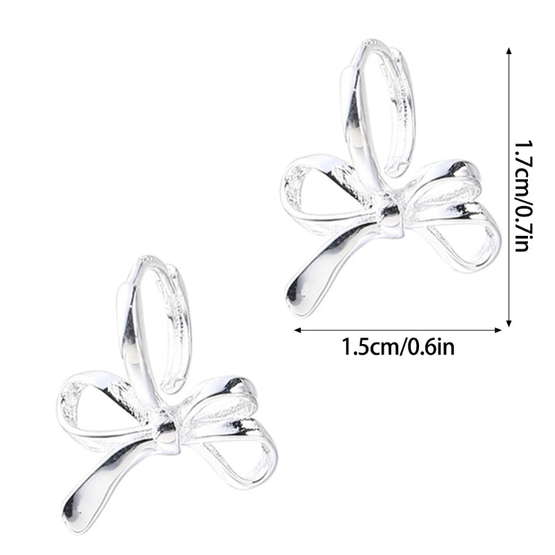 Bowknot Studs Earrings Ear Piercing Jewelry Accessory Stylish Bow Ear Pendant Jewelry for Fashion Enthusiasts