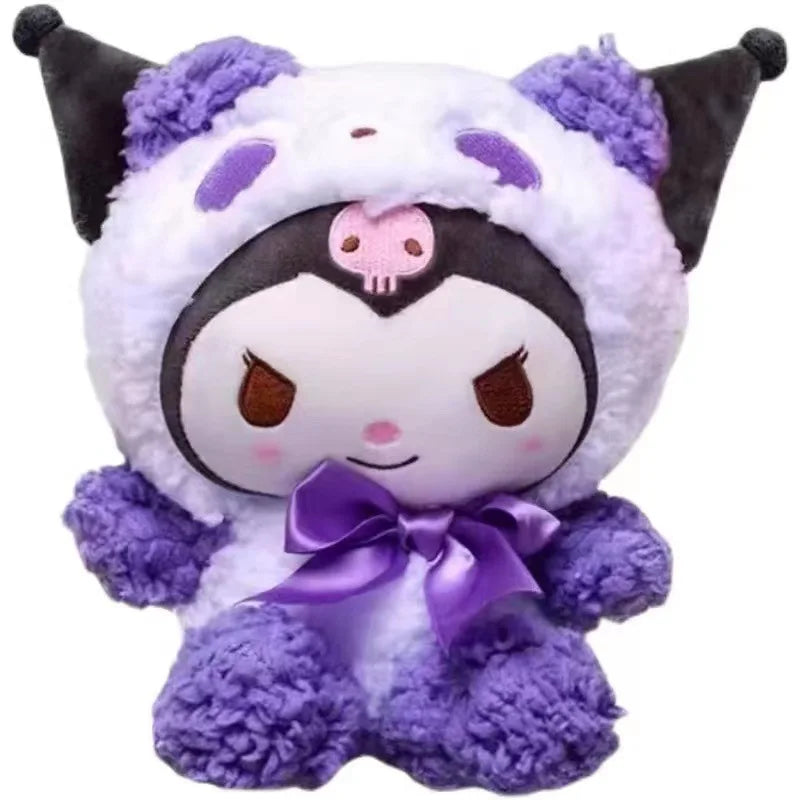 Sanrio 25Cm Anime Sanriod Toys Kawaii Kuromi  Cinnamorol Plush Soft Stuffed Animals Doll Plushie Pillow Children's Toys Gifts