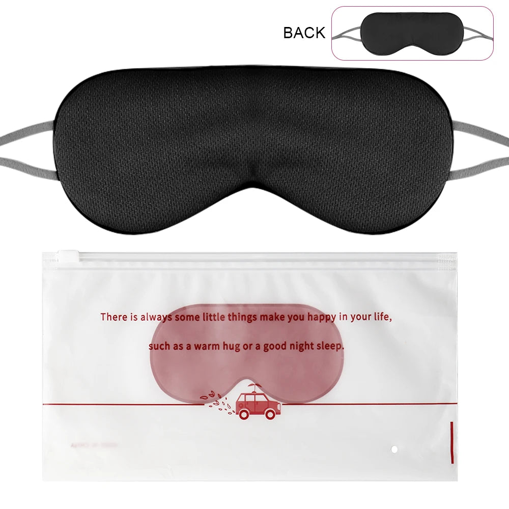 Sleeping Eye Mask Block Out Light Ice Silk Warm And Cool Dual Use Adjustable Soft Travel Light Blocking Breathable Eye Mask