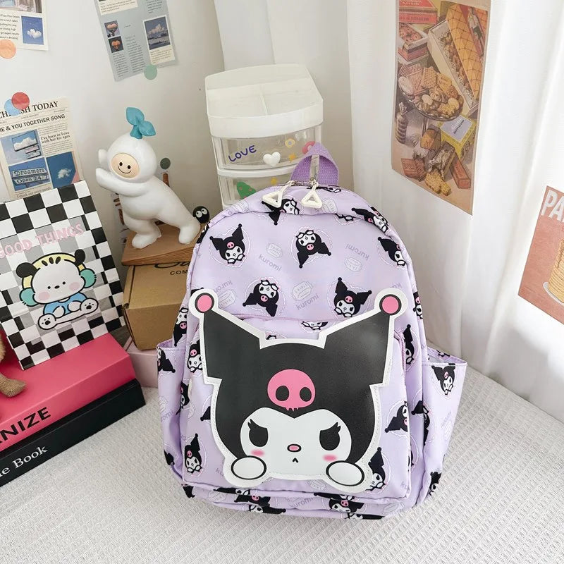 Sanrio, Kulomi Series Cartoon Kindergarten School Bag Fashion Anime Kids Backpack Cute Children's School Bag Trend Backpack