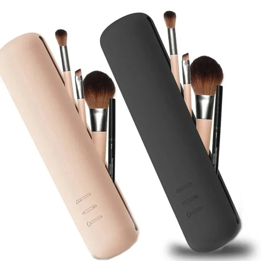 Travel Makeup Brush Holder Silicone Cosmetic Brushes Bag Makeup Sponge Case Portable Waterproof Makeup Tools for Women Girls