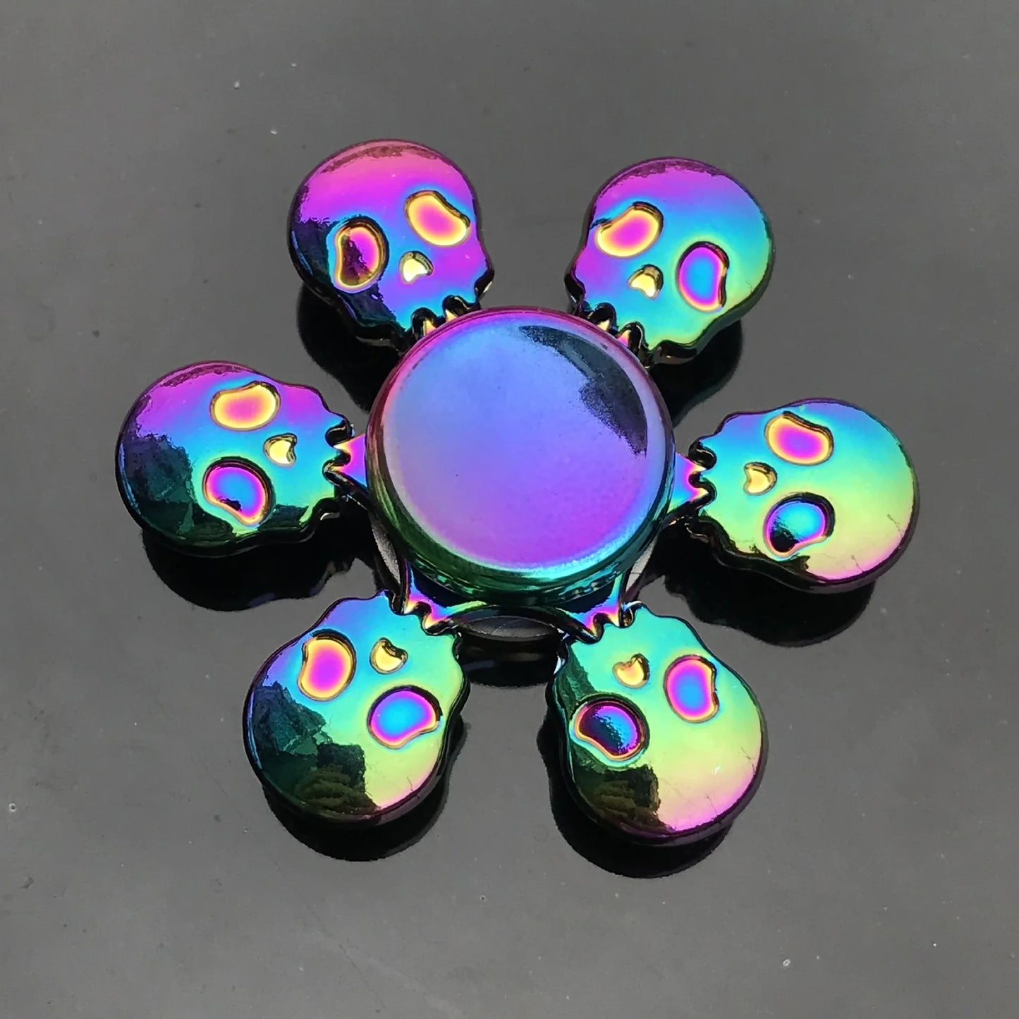 Rainbow Metal Fidget Spinner Toys Stainless Steel Bearing High Speed Stress Relief Spinner ADHD Anxiety Toys for Adult Kid