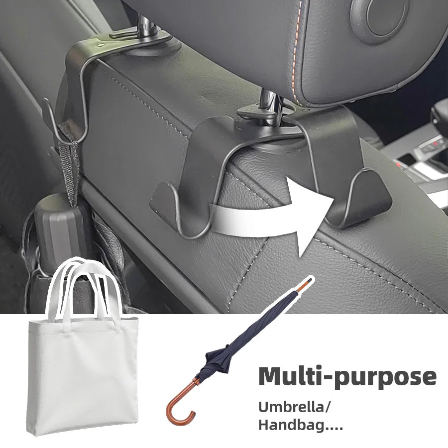 Universal Car Seat Headrest Hook For Auto Back Seat Storage Organizer Hanger Storage Holder For Handbag Purse Bags Clothes Coats