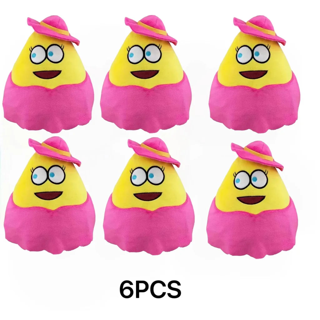 22cm 1/7pcs New hot  style Hot Game My Pet Alien Pou Plush Toy Furdiburb Emotion Alien Plushie Stuffed Animal Pou Doll ﻿