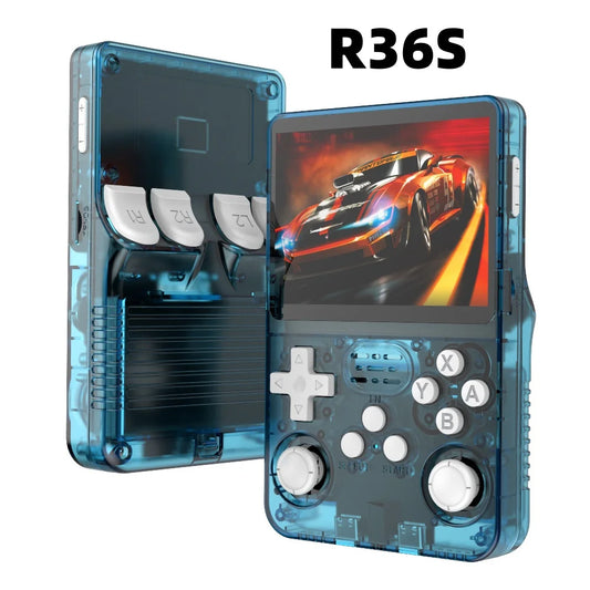 Open Source R36S Retro Handheld Video Game Console Linux System 3.5 Inch IPS Screen Portable Pocket Video Player 64GB Games