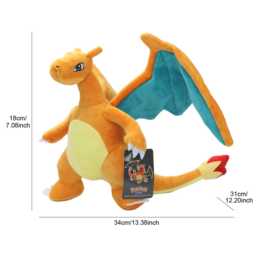 Shiny Charizard Plush Toy Stuffed Animal,Game for Collectible, Soft Plushies for Gift,Cartoon Cute Cartoon Character 12 Inch