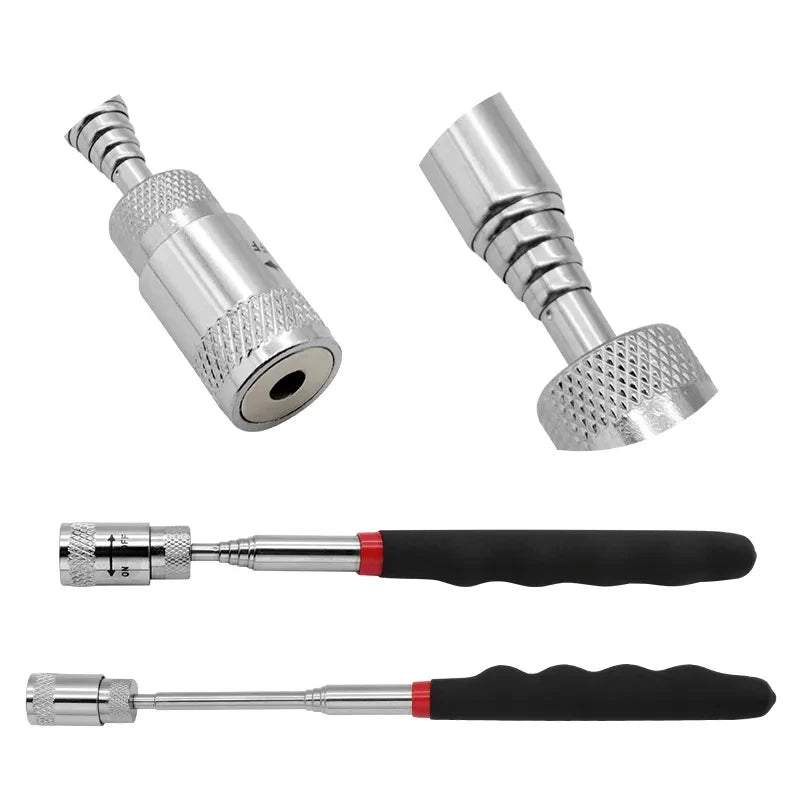 Telescopic Magnetic Pen Extendable Pickup Rod Stick with Light Mini Portable Magnet Pick Up Tool for Picking Up Screws Nut Bol