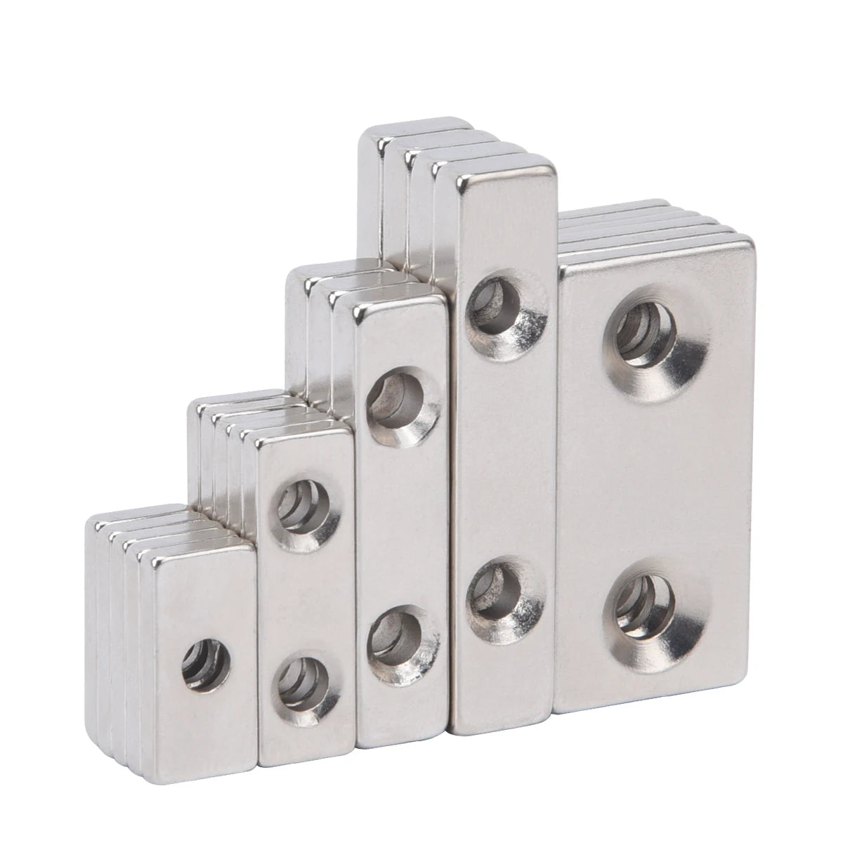 Square Block Neodymium Magnets with Countersunk Hole N35 NdFeB Powerful Permanent Magnetic Strong Rectangle Fridge Magnet