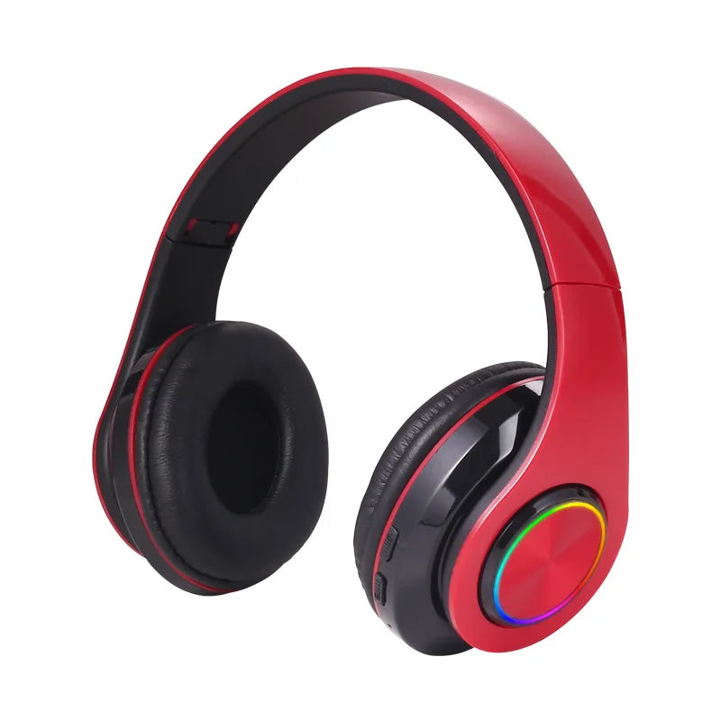 B39 Headphone With Wireless Bluetooth Colorful Light Pluggable Card Game Music Movement Bluetooth Headset for Phone