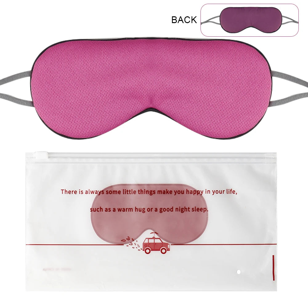 Sleeping Eye Mask Block Out Light Ice Silk Warm And Cool Dual Use Adjustable Soft Travel Light Blocking Breathable Eye Mask