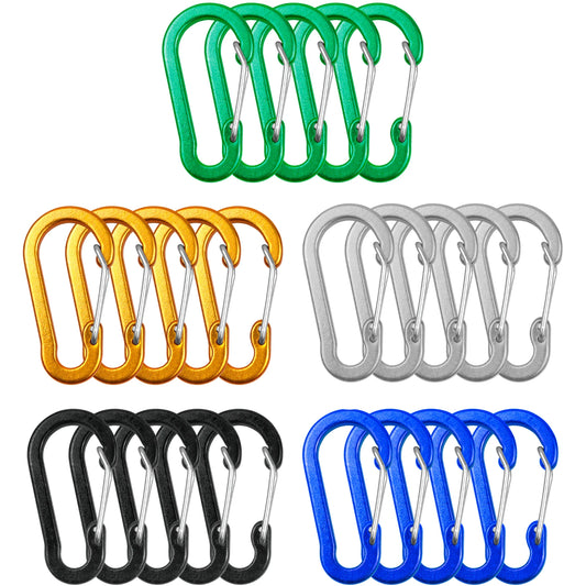 5/10pcs Carabiner Clips Mini Aluminum Alloy Keychain Carabiner Clip D Rings for Outdoor Camping Hiking Fishing Backpacking 2023