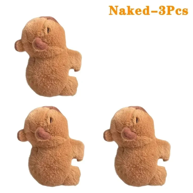 1-10PCS Kapibara Plush Doll Lying on The Hands of Kapi Bara Water Dolphin Doll Doll Doll Wrist Snap Ring Toys Plush Toys