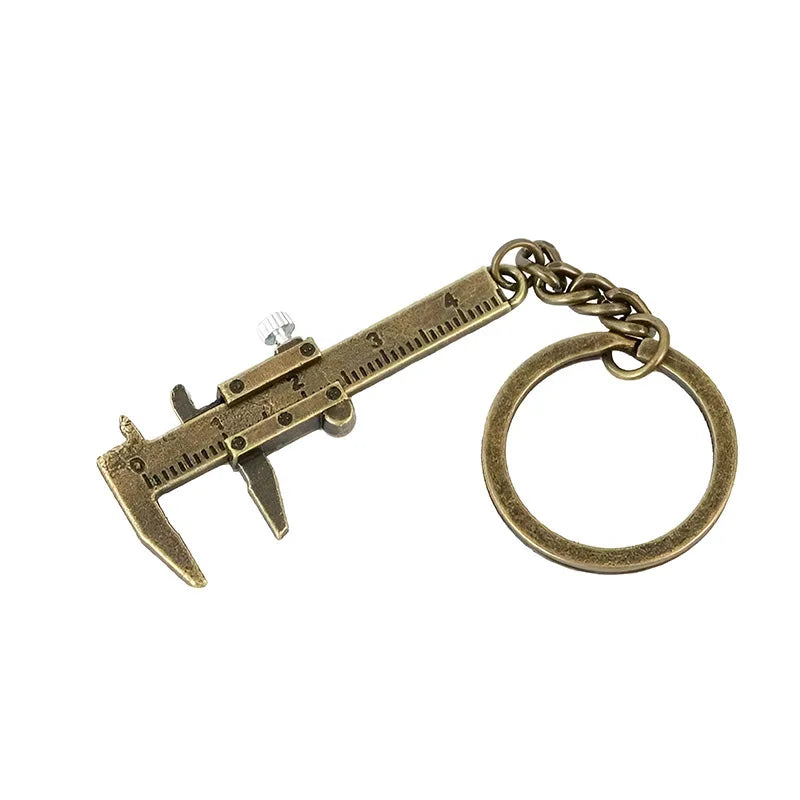 1 New Fashionable Car Key Mini Vernier Caliper Portable 0-40mm Keychain Measurement Tool Car Key Chain Ring Caliper