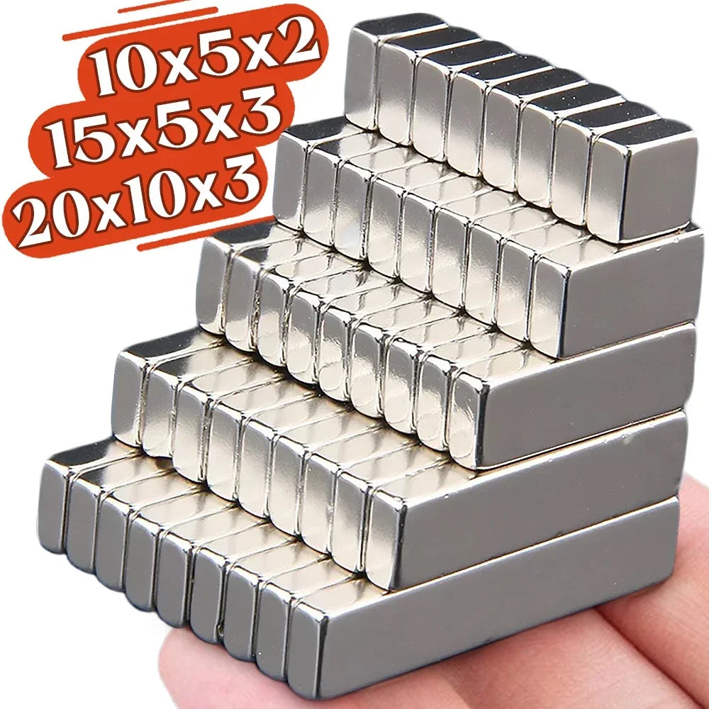 Super Strong Square Magnets Block Neodymium N35 NdFeB Magnet Rectangular Fridge Whiteboard Stickers Cat Eye Nail Magnet Tools