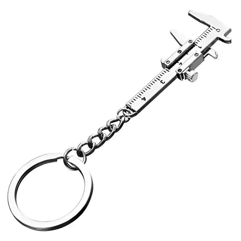 1 New Fashionable Car Key Mini Vernier Caliper Portable 0-40mm Keychain Measurement Tool Car Key Chain Ring Caliper