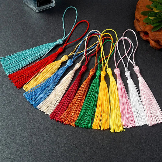 35Pcs Colour Mixture Bookmark Tassels 13cm Mini Tassels with Loops for DIY Crafts Jewelry Making Accessories