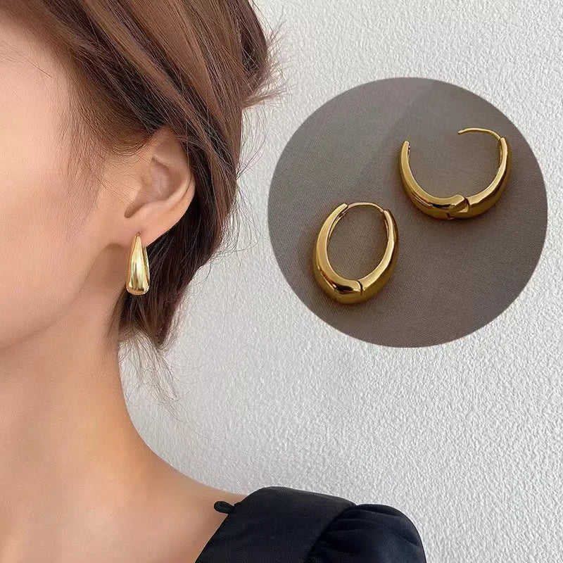 2PC Simple and Fashionable U-shaped Earrings Exquisite Women's Daily Leisure Party Earrings Outdoor Festival Gifts-030