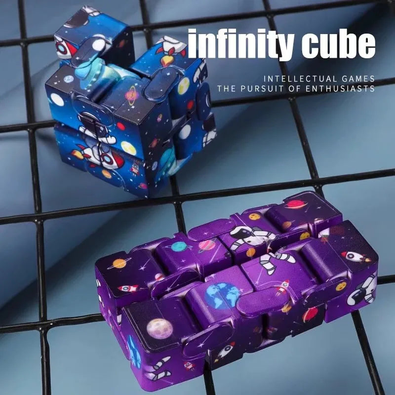 2023 New Astronaut Fingers Infinite Cube Flip Second-order Puzzle Cube Tilted Puzzle Cube Gift Toys  Rubix Cube  Kids Toys