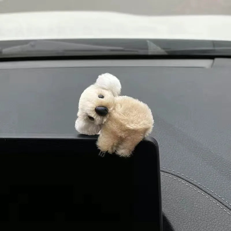 Plush Cute Koala Car Interior Decoration Auto Rearview Mirror Control Screen Decoration Sun Visor Card Clip Gift Car Accessories