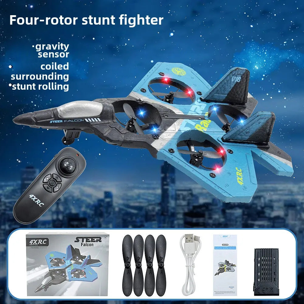 V17 Remote Control Aircraft 2.4G Remote control Fighter Amateur glider EPP Foam toy Remote Control drone kids gift