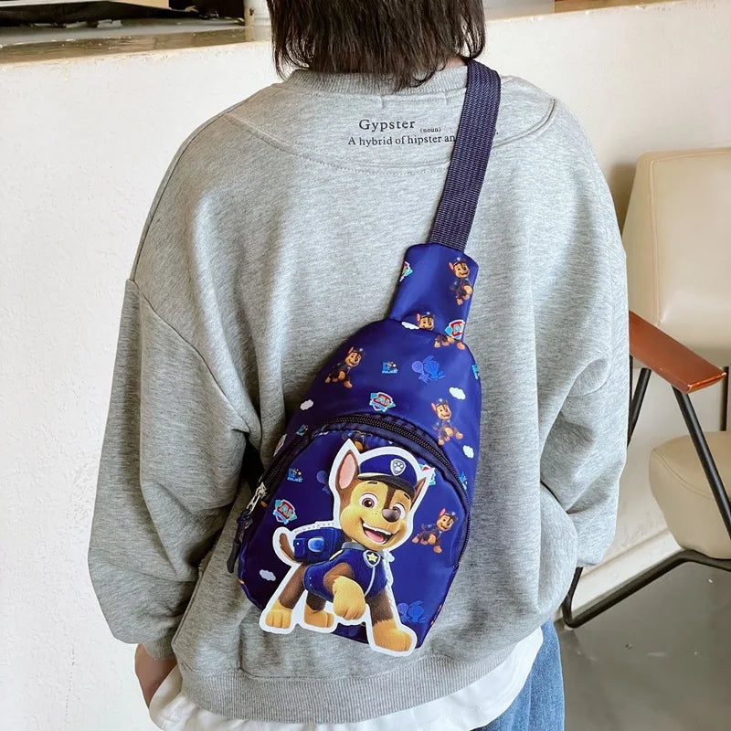 Paw Patrol Children's Chest Bag Cartoon Backpack Kids Outdoor Casual Shoulder Bags Anime Chase Skye Cross bag Children Toy Gifts