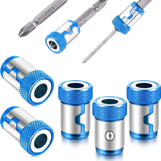 5 Pcs Magnetic Screw Rings Magnetized Ring Screwdriver Bits For 1/4 Inch 6.35MM Screwdriver Bits Electric Screwdriver Bits