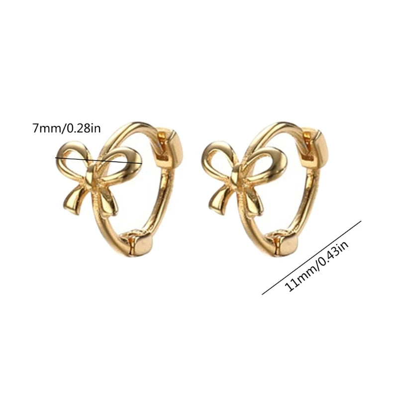 Bowknot Studs Earrings Ear Piercing Jewelry Accessory Stylish Bow Ear Pendant Jewelry for Fashion Enthusiasts