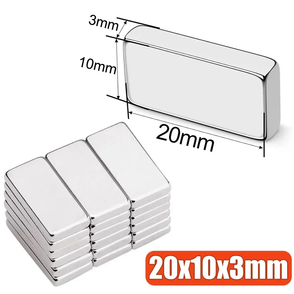 Super Strong Square Magnets Block Neodymium N35 NdFeB Magnet Rectangular Fridge Whiteboard Stickers Cat Eye Nail Magnet Tools