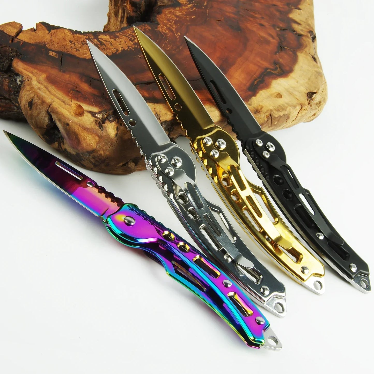 Stainless Steel Keychain Folding Knife Outdoor Carrying Knife Mirror Sharp Pocket Knife Fruit Knife Folding Knife