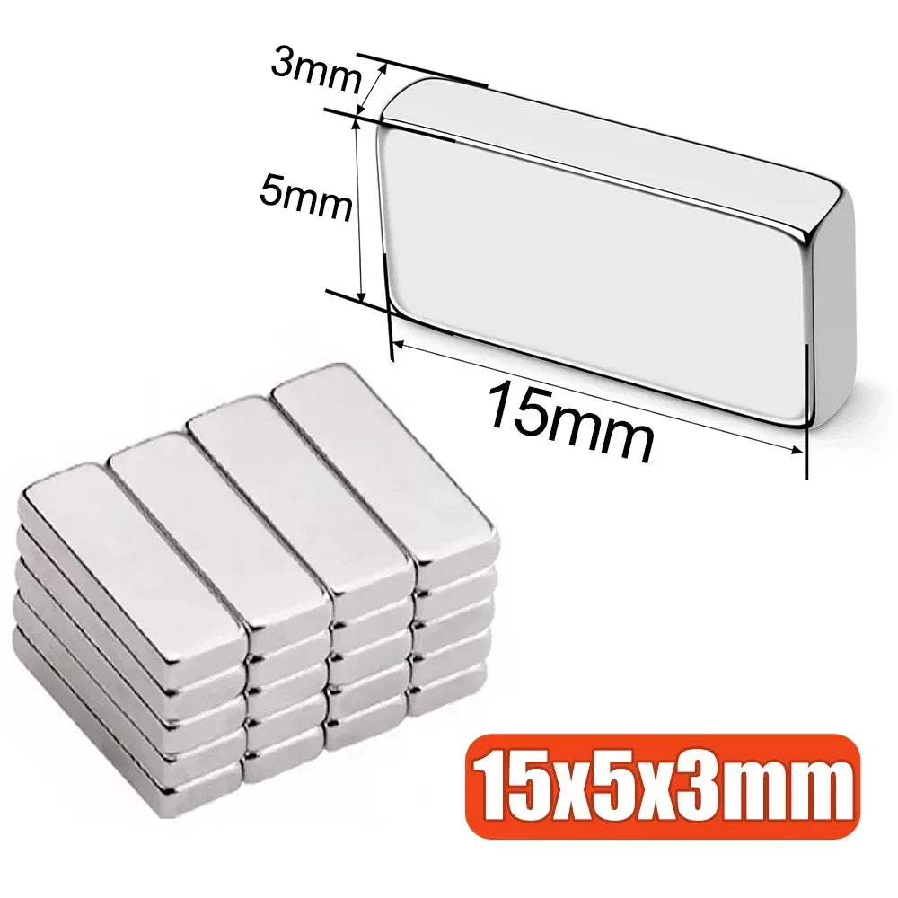 Super Strong Square Magnets Block Neodymium N35 NdFeB Magnet Rectangular Fridge Whiteboard Stickers Cat Eye Nail Magnet Tools