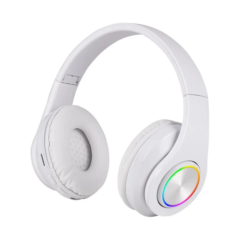 B39 Headphone With Wireless Bluetooth Colorful Light Pluggable Card Game Music Movement Bluetooth Headset for Phone