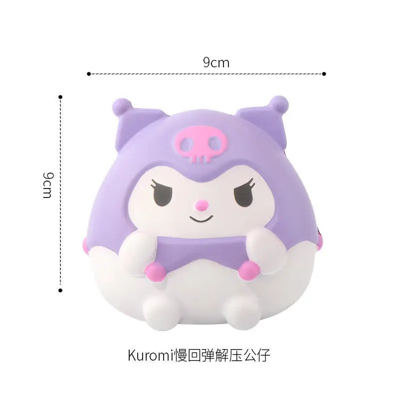 Sanrio Kawaii Hello Kitty Melody Decompression Kuromi Cinnamoroll Stress Relief Squishy Anime Cartoon Children's Hand Pinch Toy