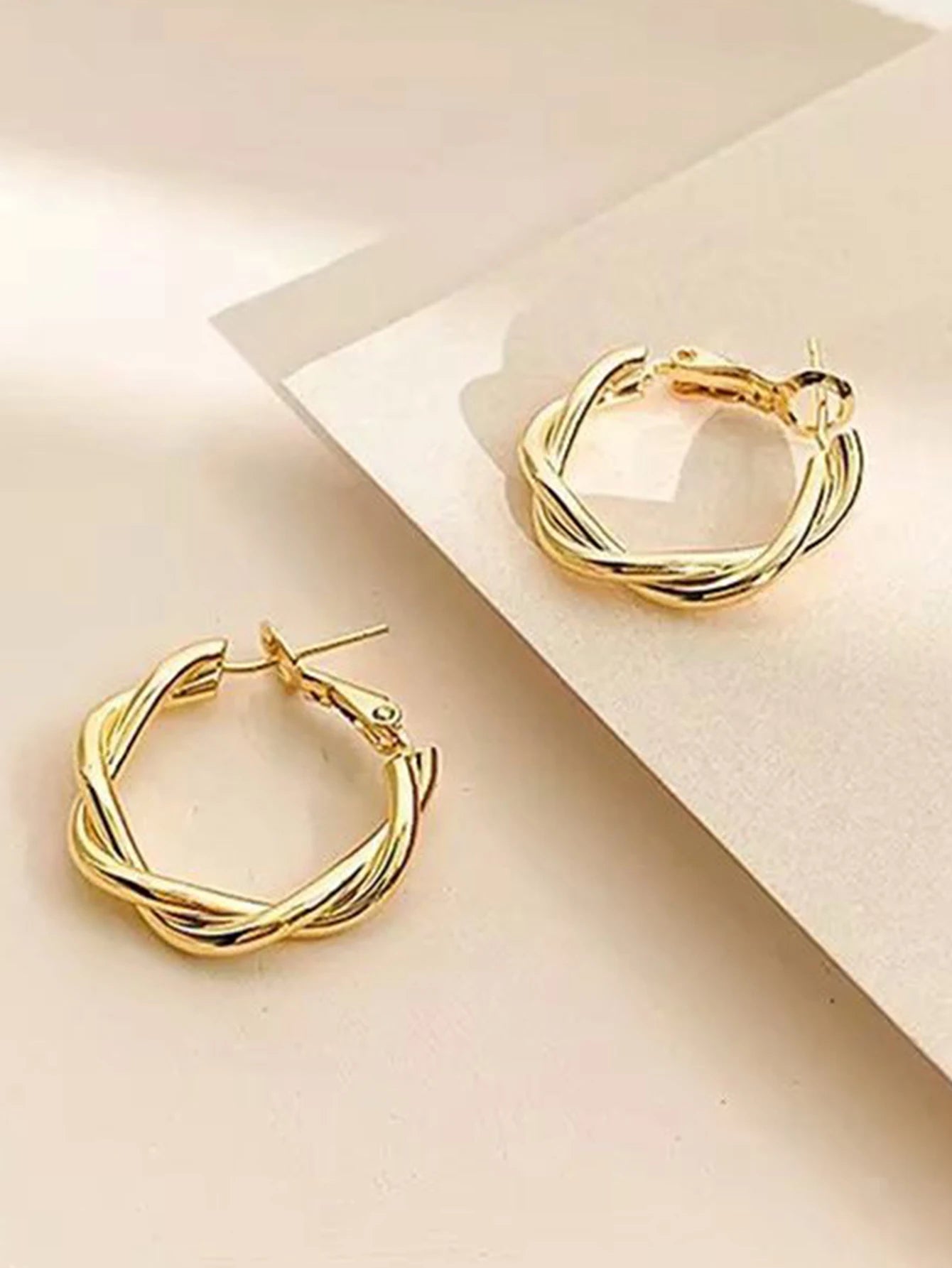 2 pieces of women's European and American creative double loop wrapped earrings, outdoor carnival, party, holiday dressing gifts