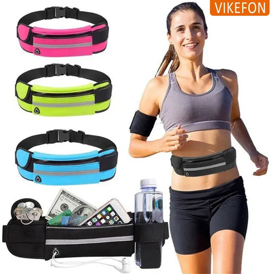 Outdoor Running Pack Belt Waist Pouch Ultra-thin Mobile Phone Elastic Sport Waterproof Close-fitting Mobile Phone Bag Coin Purse