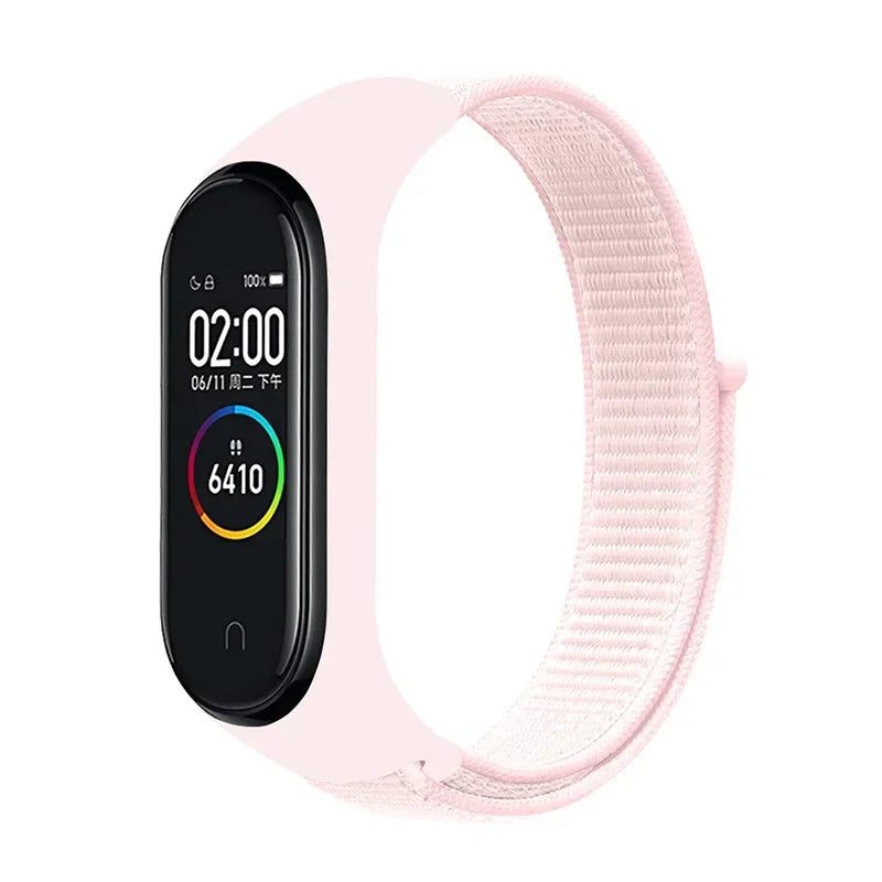 Bracelet For Mi Band 6 7 Strap Nylon Sport loop watch Belt Pulseira Correa Mi band 4 Wristband for xiaomi Mi band 5 4 3 Bracelet