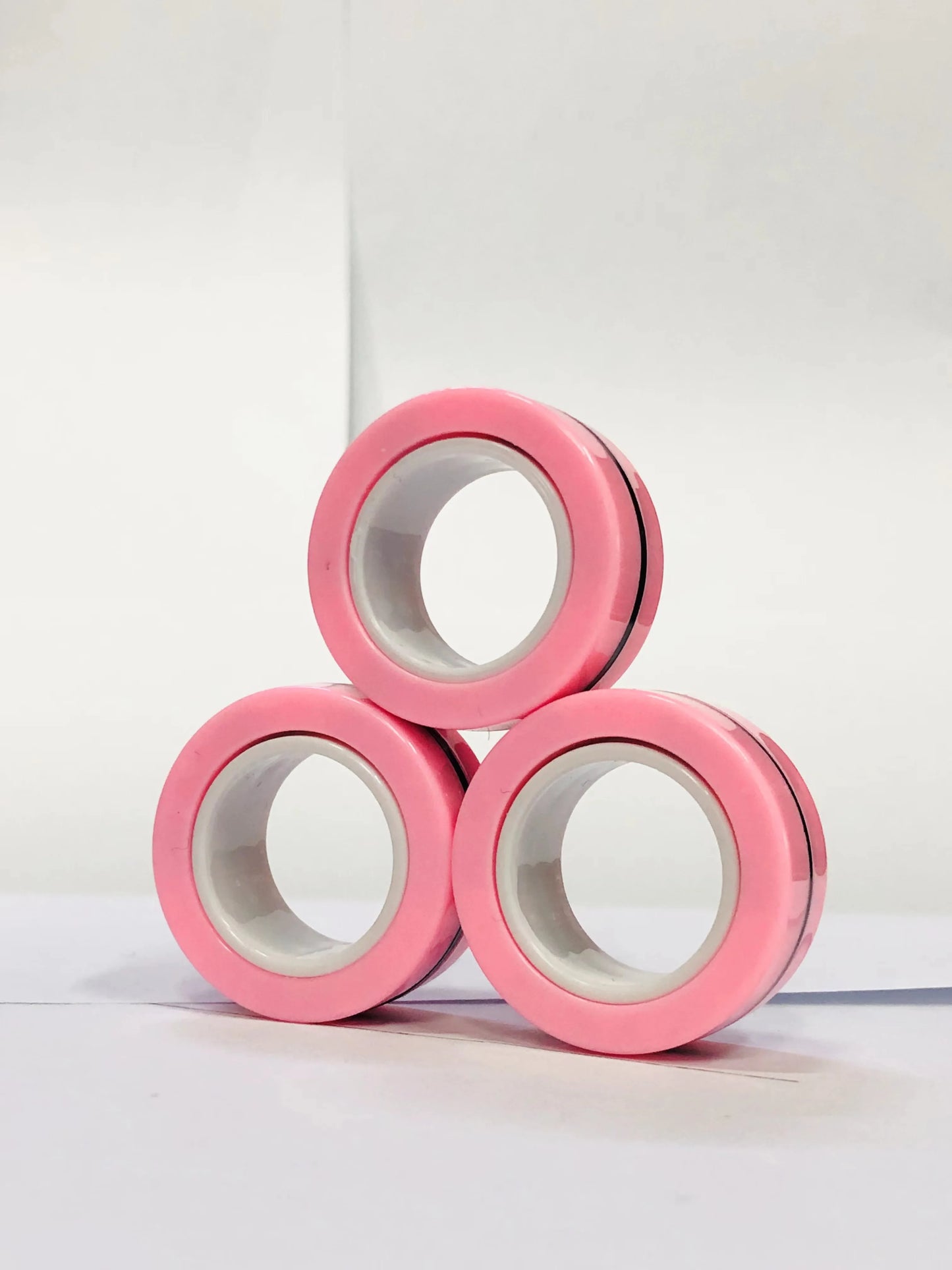 3pcs Finger Magnetic Rings Colorful Fidget Toy Set Adult Magnets Spinner Rings for Relieve Stress Anxiety Relief Therapy