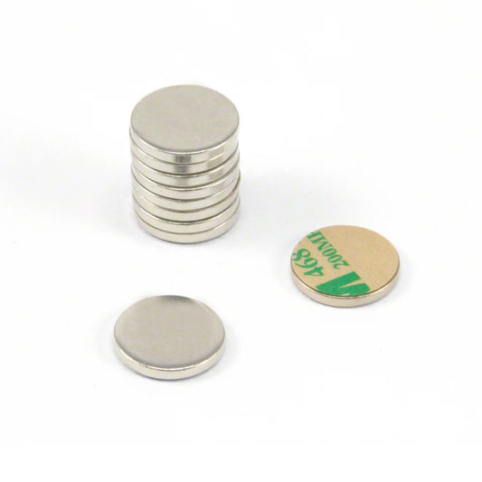 Super Strong Neodymium Disc Magnets with Double-Sided Self Adhesive  , Powerful Rare Earth Magnets for Office, Refrigerator