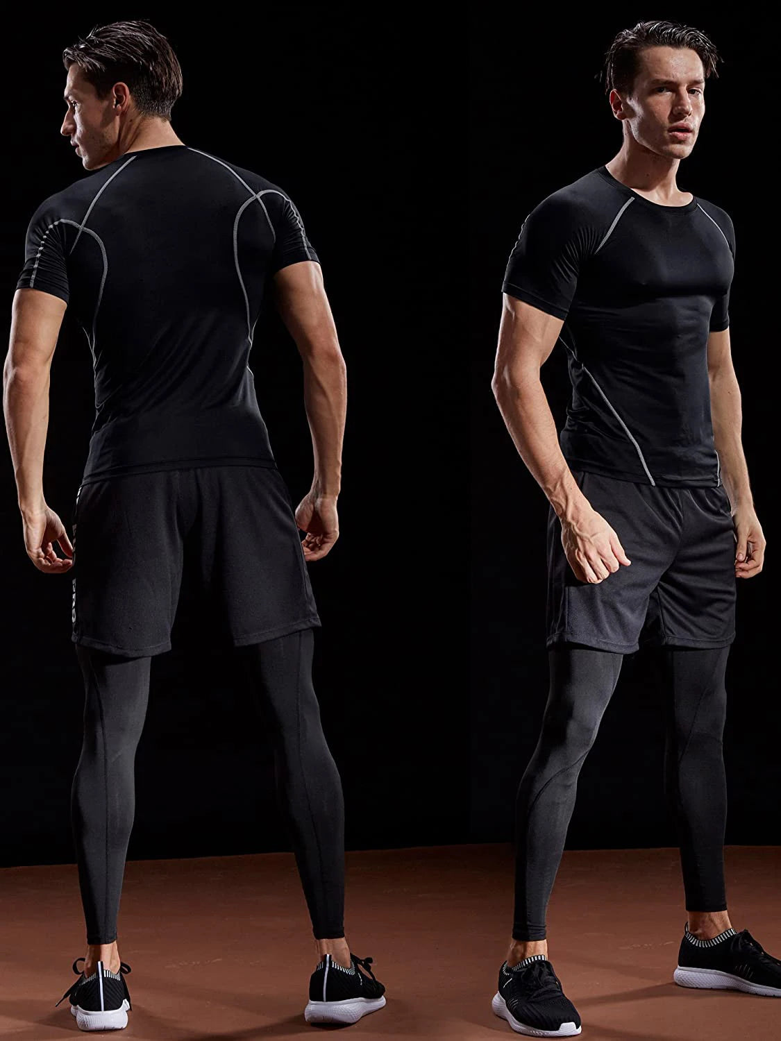 2024 Compression T Shirt Men Summer Sportswear Running T-shirt Elastic Quick Dry Sport Tops Tee Athletic Gym Workout Shirts Men