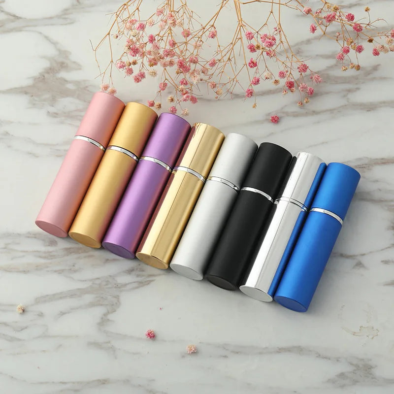 10ml Perfume Glass Bottle Refillable Perfume Bottling Atomizer Travel Aluminum Spray Atomizer Portable Mini Liquid Container