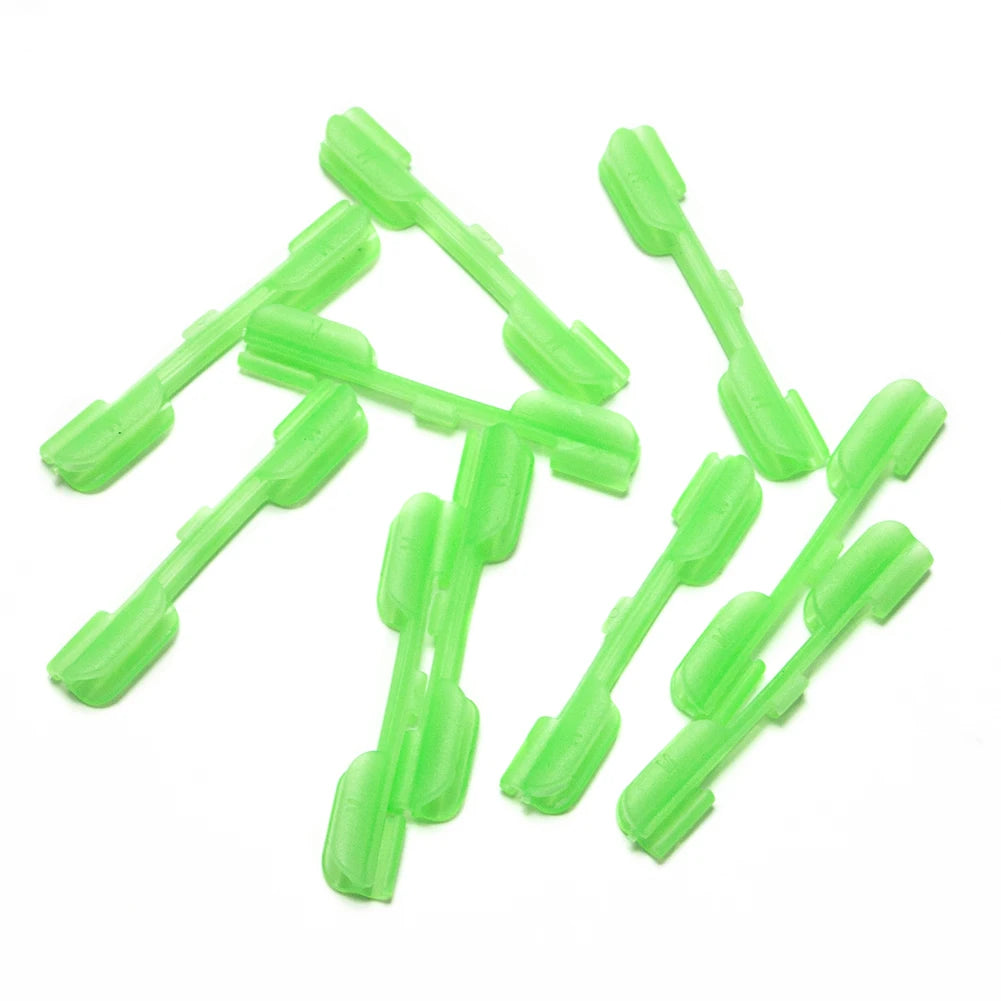 10-50PCS Night Fishing Light Stick Clip S/M/L ABS Fishing Float Tip Light Holder Luminous Effect Light Stick Clip Card Holder