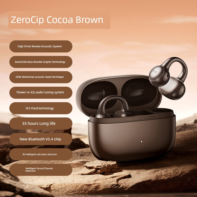 Walker Huazen Zero Clip Bluetooth Headset Wireless Clip-on Gas Bone Conduction Non in-Ear 2024 New Arrival