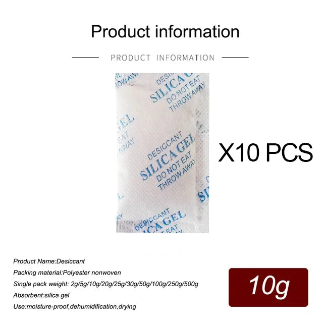 2/5/10/20g Package Non Toxic Silica Gel Desiccant Damp Kitchen Room Living Moisture Dehumidifier Absorber Bag