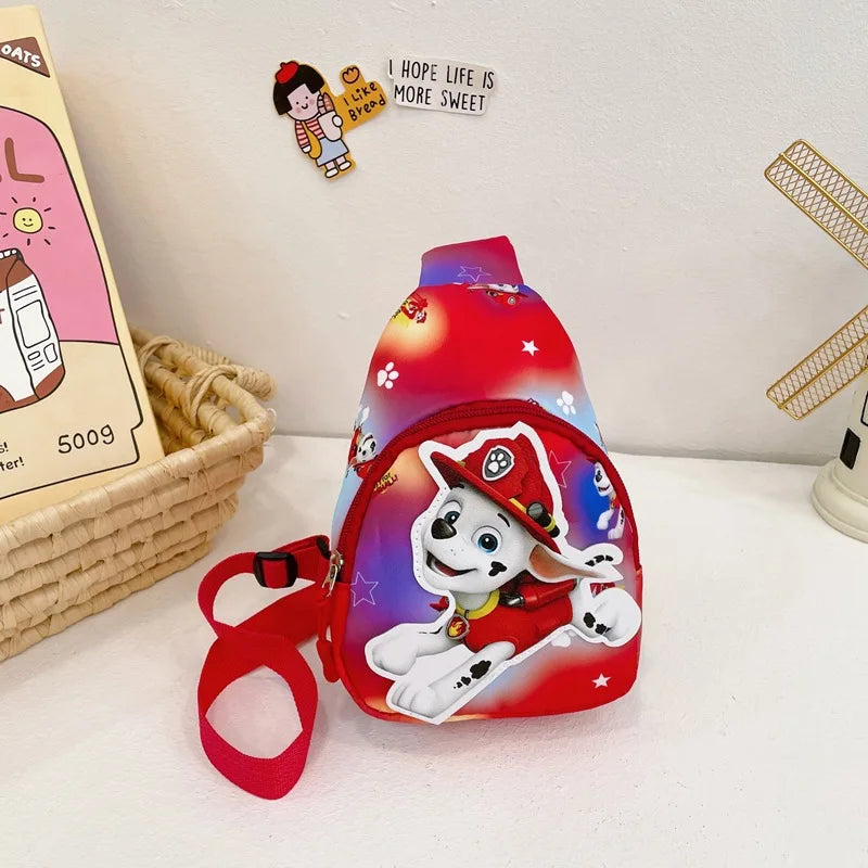 Paw Patrol Children's Chest Bag Cartoon Backpack Kids Outdoor Casual Shoulder Bags Anime Chase Skye Cross bag Children Toy Gifts