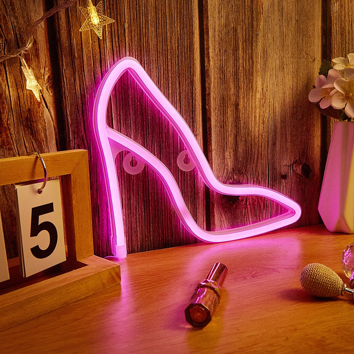 Chi-buy High Heels LED Neon sign USB Powered Or Battery Power Supply Neon Signs Night Light For Bedroom Living Room Decor Lamp S