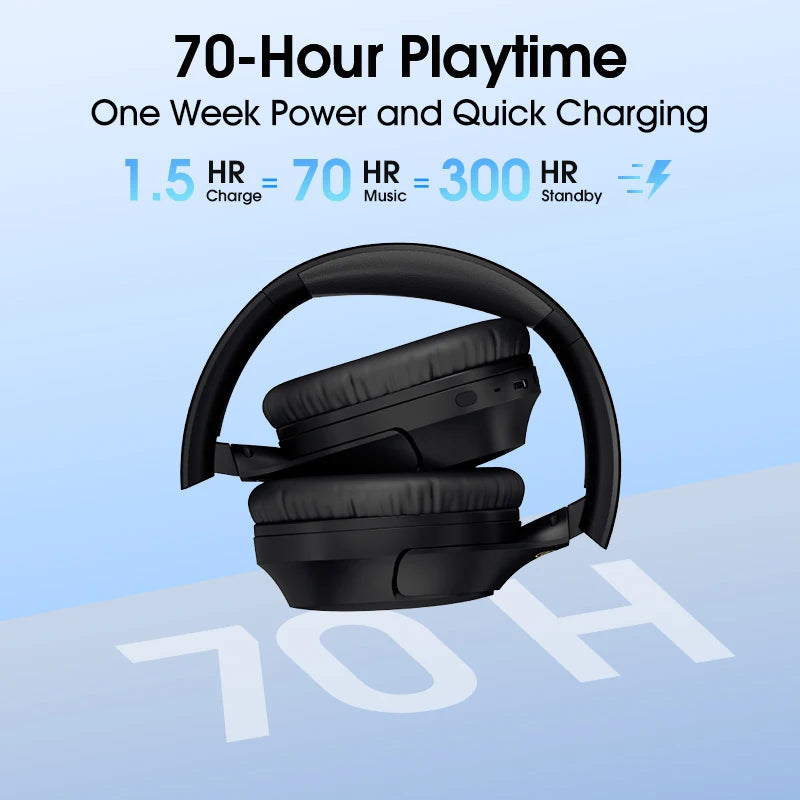 QCY H2 Pro Wireless Headphones Bluetooth 5.3 BASS Mode Earphones HIFI 3D Stereo Headset Over the Ear Gaming Earbuds