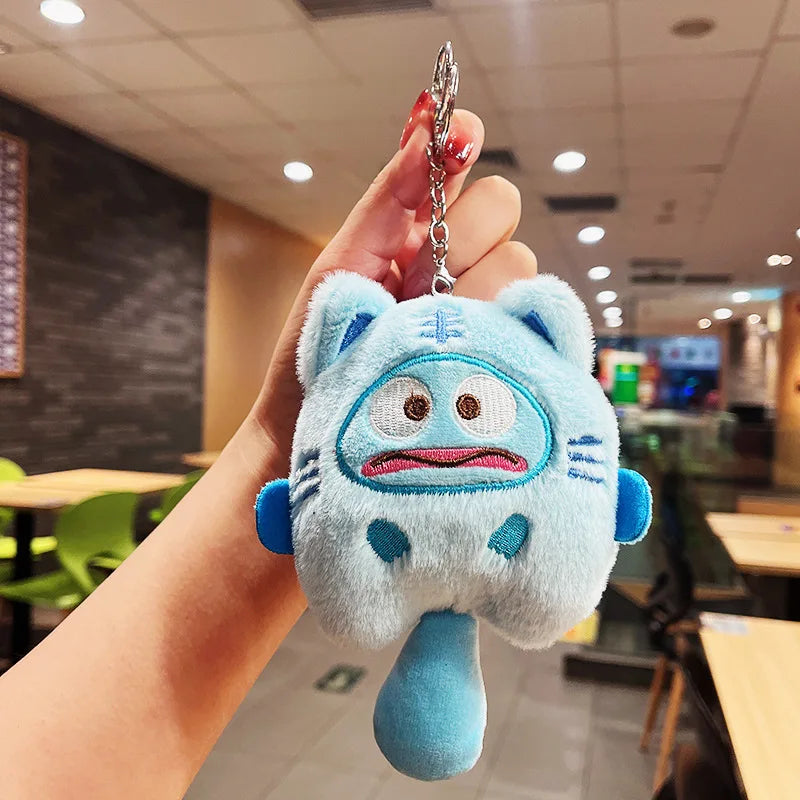 Sanrio Plush Doll Keychain Melody Cinnamoroll Pochacco Cute Key Ring Bag Pendant Gift Kids Toys Backpack Decoration Girl Gifts