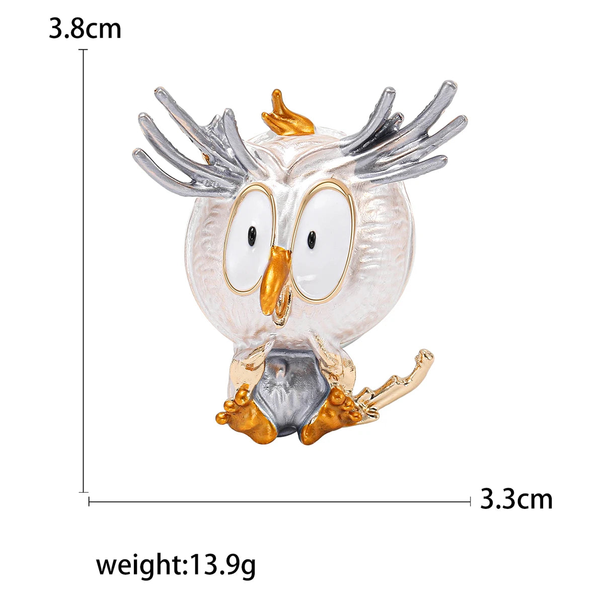 Rhinestone Cartoon Owl Brooch for Women Unisex Enamel Animal Pin Bird Lapel Pin Banquet Party Backpack Gifts Jewelry Accessories