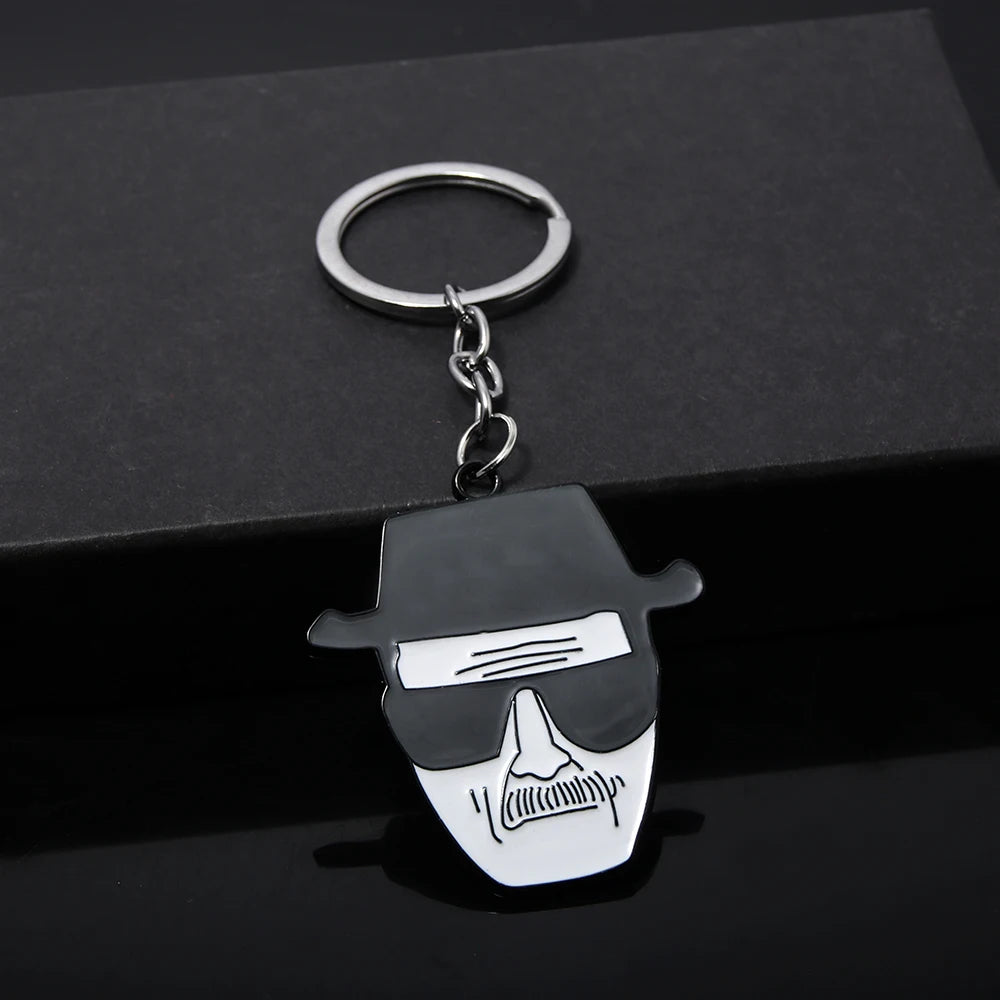 TV Breaking Bad Keychain Walter White Key Chain Metal Pendant Key Holder For Men Women Charm Jewelry Backpack Bag Accessories