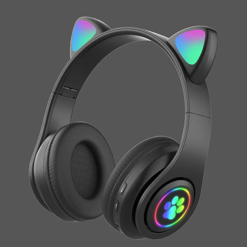 B39M Cat Ear Head mounted Bluetooth Earphones Color Folding High Sound Noise Reduction Leisure Sports Sleep Aid Earphones