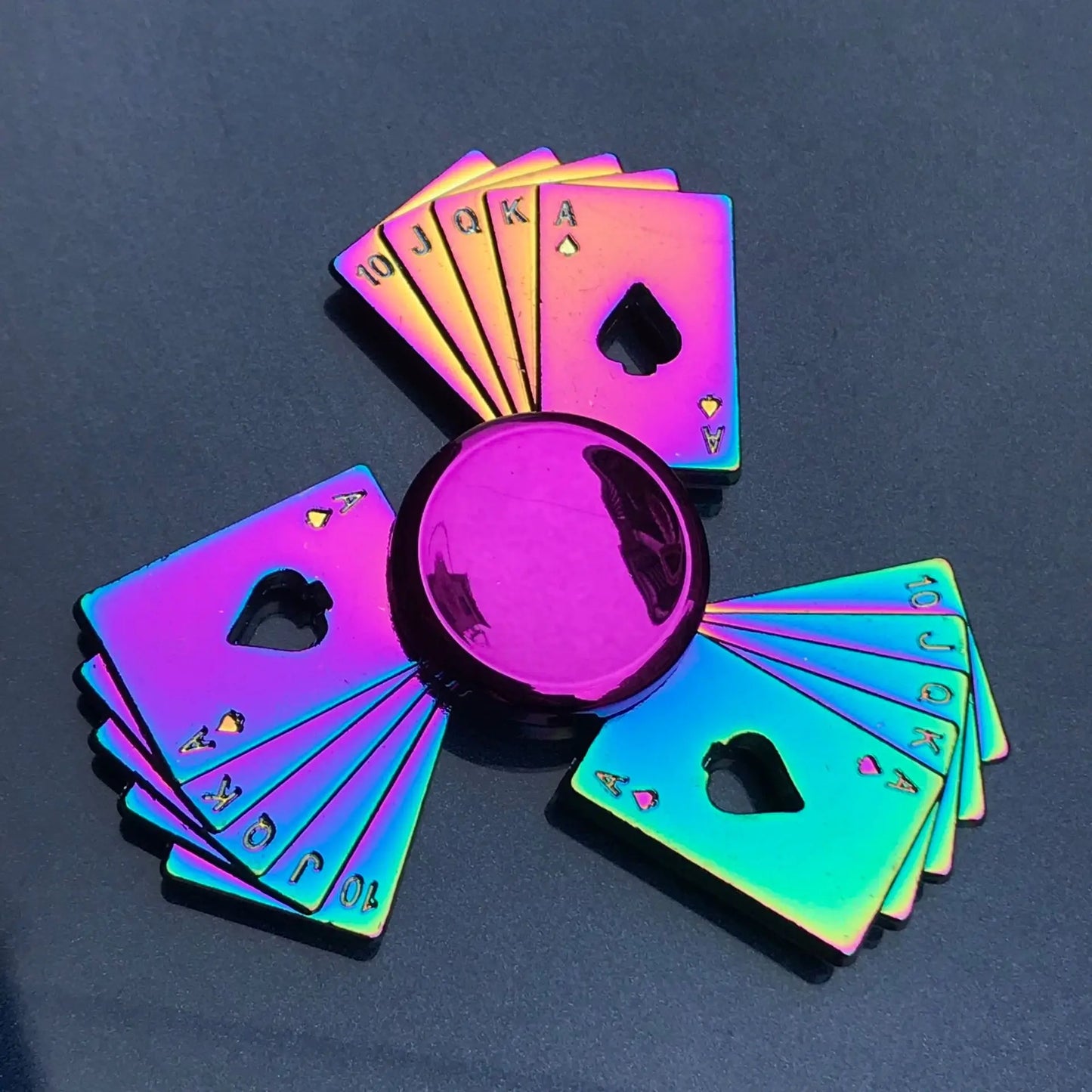 Rainbow Fidget Metal Spinner Colorful Finger Spinners High Speed Hand Spinners Fidget Toys for Stress Anxiety Relief for Adults